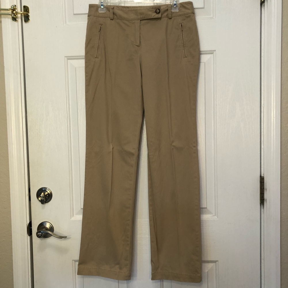 Talbots tan dress khaki pants, size 4